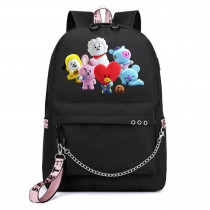 Рюкзак K-POP черный с цепью №2