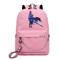 Рюкзак рыцарь Игрис (Solo Leveling) розовый с цепью №2