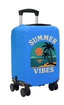 Чехол на чемодан M - Летняя атмосфера (summer vibes) синий №5