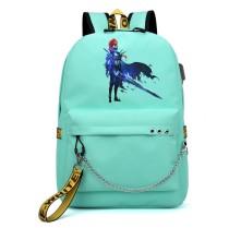 Рюкзак рыцарь Игрис (Solo Leveling) бирюзовый с цепью №2