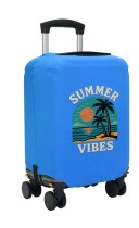 Чехол на чемодан L - Летняя атмосфера (summer vibes) синий №5