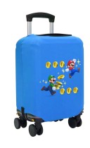 Чехол на чемодан S - Супер Марио (Super Mario) синий №1