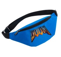 Поясная сумка Дум (Doom) голубая №4
