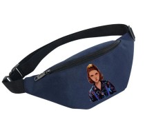 Поясная сумка "Очень странные дела" синяя №3