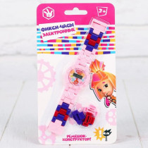 Часы наручные лего, ФИКСИКИ "Симка", с ремешком-конструктором