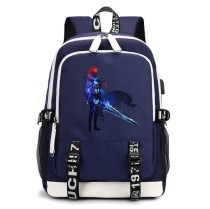 Рюкзак рыцарь Игрис (Solo Leveling) синий с USB-портом №2