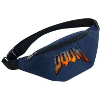 Поясная сумка Дум (Doom) синяя №4