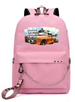 Рюкзак GTA San Andreas - Grand Theft Auto розовый с цепью №3