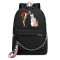 Рюкзак K-POP черный с цепью №3
