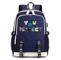 Рюкзак Алфавит Лор Роблокс (Alphabet Lore) синий с USB-портом №1