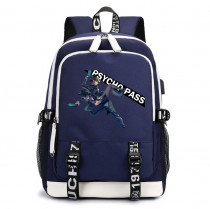 Рюкзак Психопаспорт (Psycho-Pass) синий с USB-портом №1