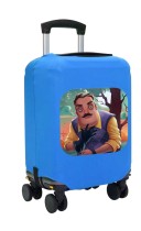 Чехол на чемодан S - Привет сосед (Hello Neighbor) синий №1
