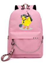 Рюкзак Чикен Ган (Chicken Gun) розовый с цепью №2