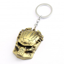 Брелок маска Хищника (золото) - Predator (5 см.)