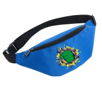 Поясная сумка Халк (Hulk) голубая №2