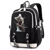 Рюкзак Ассасин (Assassins Creed) черный с USB-портом №1