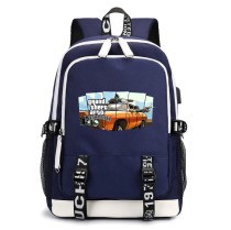 Рюкзак GTA San Andreas - Grand Theft Auto синий с USB-портом №3