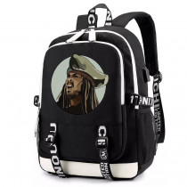 Рюкзак Джек Воробей "Пираты Карибского моря" черный с USB-портом №3