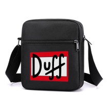 Сумка через плечо с логотипом пива Дафф - Duff (Симпсоны - Simpsons) черная №3