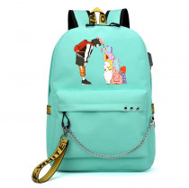 Рюкзак K-POP бирюзовый с цепью №3
