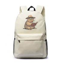 Рюкзак Капибара с книжкой (Capybara) белый №3