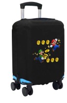 Чехол на чемодан M - Супер Марио (Super Mario) черный №1