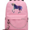 Рюкзак с Единорогом (Unicorn) розовый с цепью №8