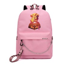 Рюкзак Кёджуро Ренгоку (Demon slayer) розовый с цепью №6