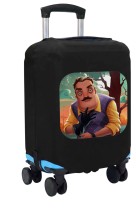 Чехол на чемодан S - Привет сосед (Hello Neighbor) черный №1
