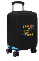 Чехол на чемодан L - Супер Марио (Super Mario) черный №1