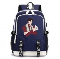 Рюкзак Виктор из Аркейн (League of Legends) синий с USB-портом №3