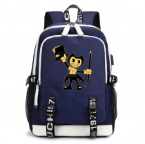 Рюкзак Бенди и чернильная машина синий с USB-портом №1