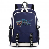 Рюкзак Динозавр Мозазавр (Jurassic Park) синий с USB-портом №1