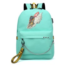 Рюкзак Игрок в хазмате из Раст (Rust) бирюзовый с цепью №2