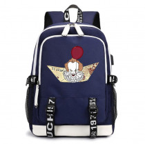 Рюкзак Пеннивайз (Оно) синий с USB-портом №1