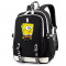 Рюкзак Губка Боб (Sponge Bob) черный с USB-портом №4