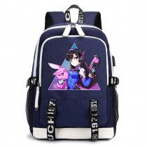 Рюкзак Овервотч (Overwatch) синий с USB-портом №6