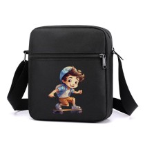 Сумка через плечо Мальчик на скейте (Skate) черная №1