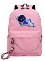 Рюкзак Астробот (Astrobot) розовый с цепью №2