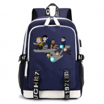 Рюкзак Звёздный путь (Star Trek) синий с USB-портом №5