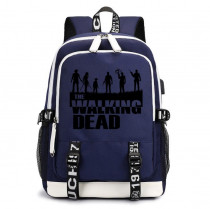 Рюкзак Ходячие мертвецы (Walking Dead) синий с USB-портом №1