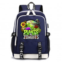 Рюкзак Растения против зомби (Plants vs Zombies) синий с USB-портом №4