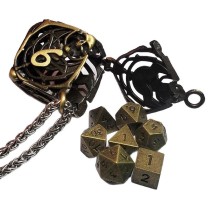 Подвеска с кубиками - Dungeons and Dragons (бронза)
