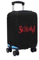 Чехол на чемодан M - Крик (Scream) черный №1