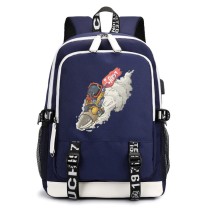 Рюкзак Игрок в хазмате из Раст (Rust) синий с USB-портом №2