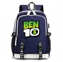 Рюкзак с логотипом Бен 10 (BenTen) синий с USB-портом №1