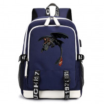 Рюкзак Иккинг и Беззубик синий с USB-портом №2