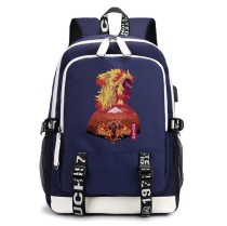 Рюкзак Кёджуро Ренгоку (Demon slayer) синий с USB-портом №6