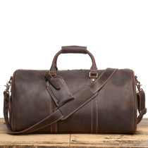 Кожаная дорожная сумка (коричневая)