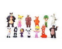 Набор мини-фигурок Маша и Медведь (13шт)